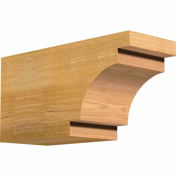 Ekena Millwork Mediterranean Rough Sawn Rafter Tail, Western Red Cedar, 6"W x 8"H x 16"L RFT06X08X16MED00RWR - main